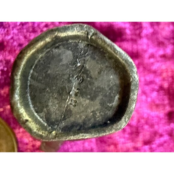 Miniature Pewter Jug Pitcher Decorative Vintage Collectible Rustic Charm Unique - Picture 4 of 6